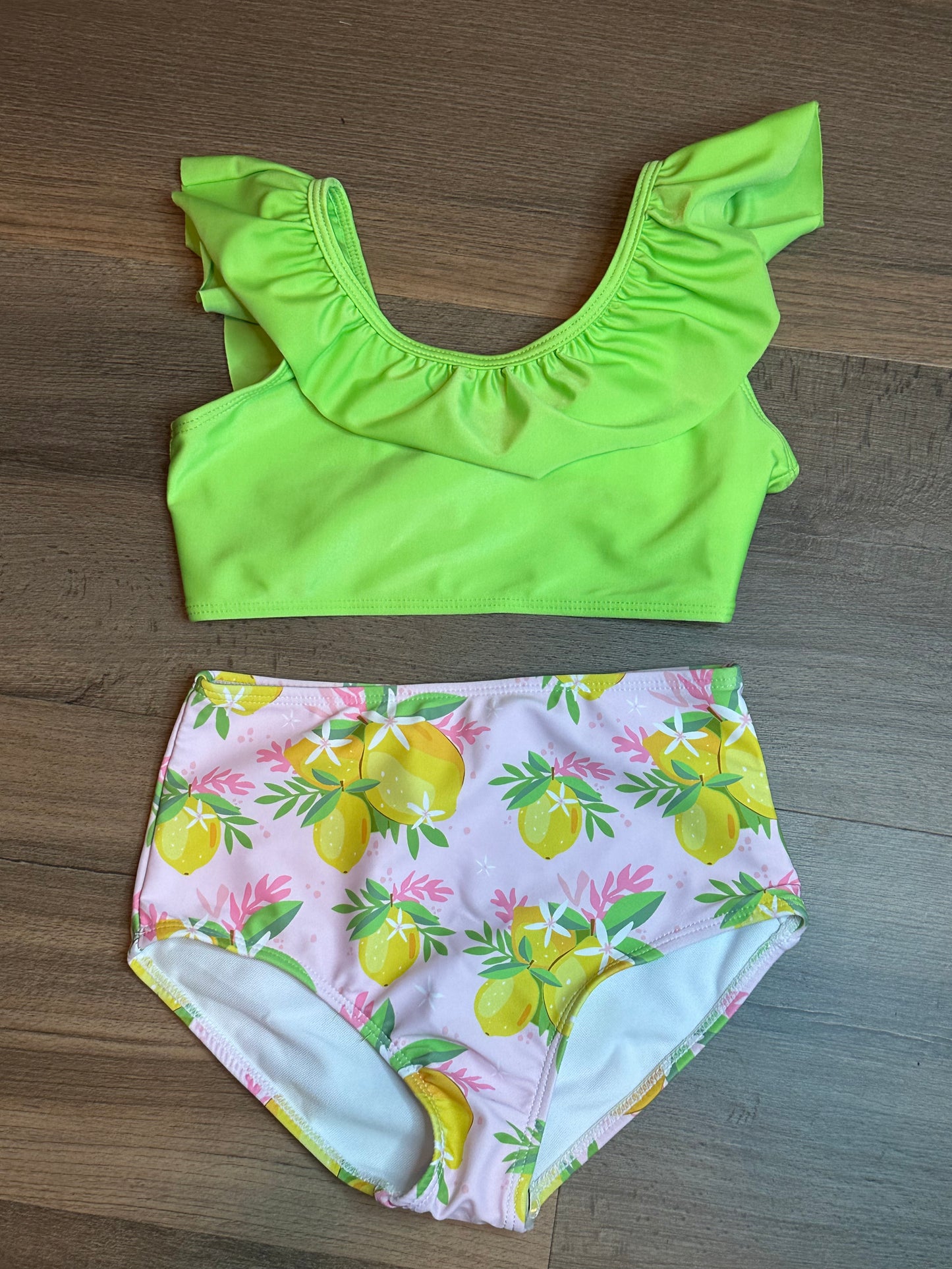 Girls Lemon and Lime green suit