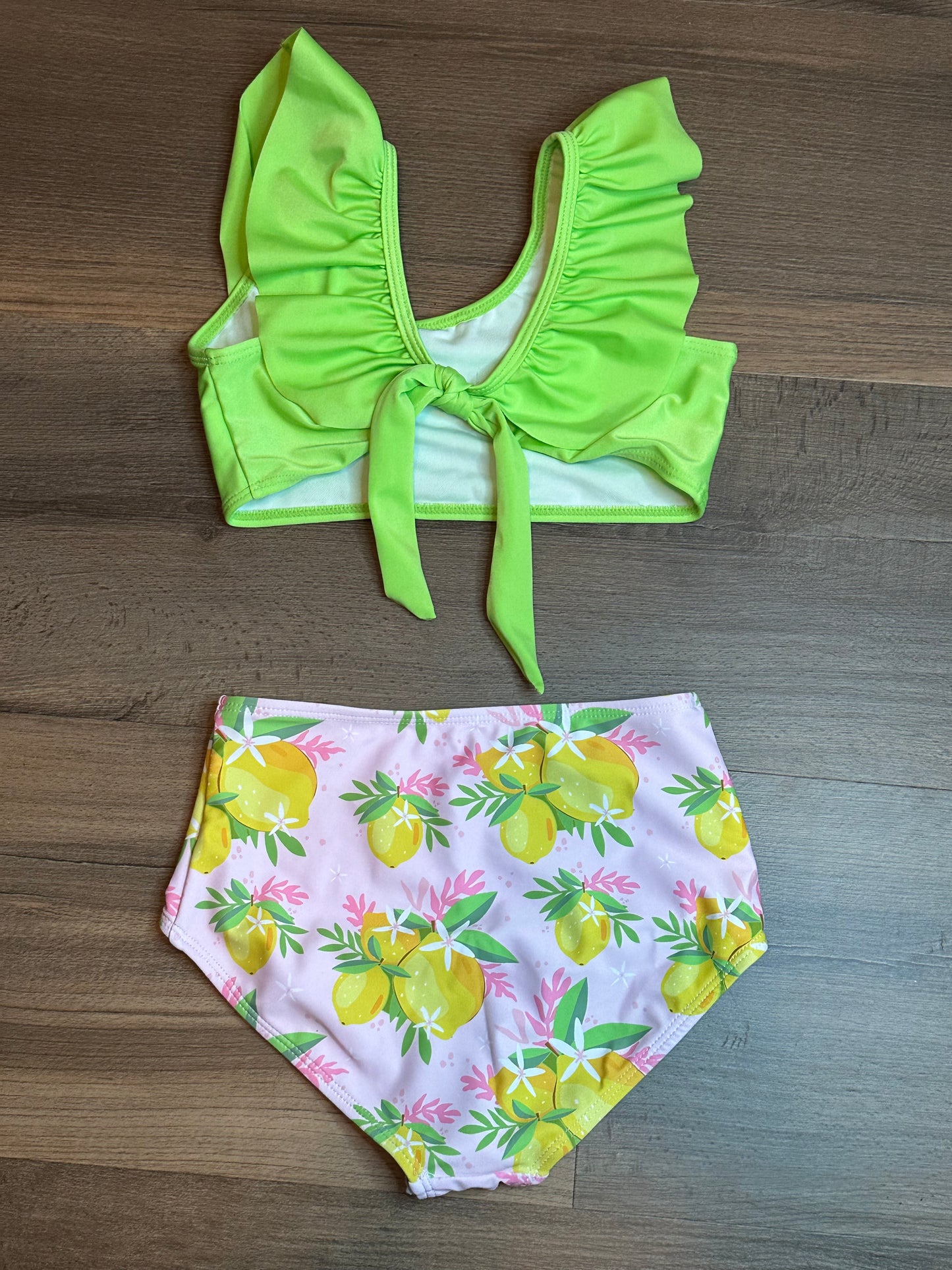 Girls Lemon and Lime green suit